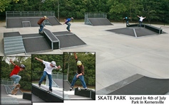 Skate Park - located in 4th of July Park in Kernersville