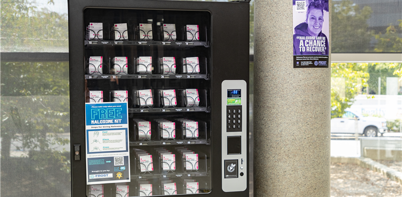 Narcan Vending Machine now in Detention Center lobby